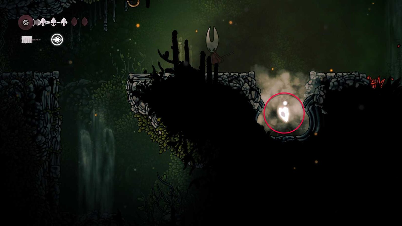Hollow-Knight-HK-Silksong-How-Progress-fileds-fields-tuckide-where-go-exit-leave-route 3 secret Room Mask7