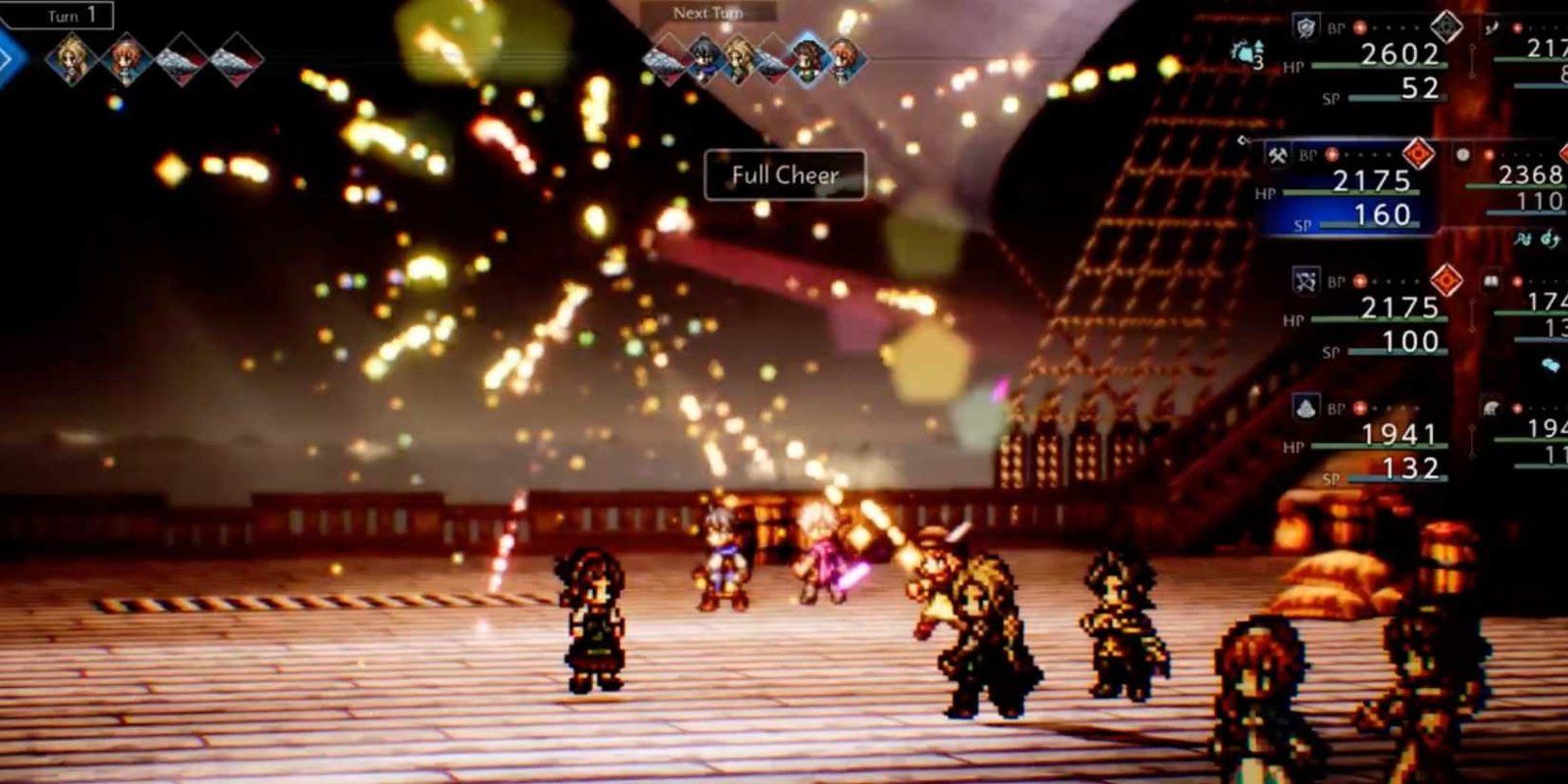خوض معركة في Octopath Traveler 0
