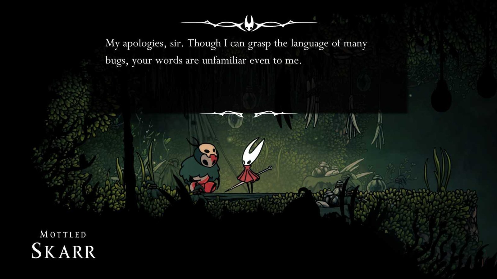 Hollow-Knight-HK-Silksong-Hunter-March-Bench-How-Sit-Deactivated-Turn-Off-Mottled-Skarr